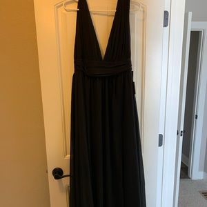 Lulu’s heavenly hues black maxi dress